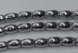 CHE801 15.5 inches 4*6mm rice plated hematite beads wholesale