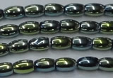 CHE806 15.5 inches 4*6mm rice plated hematite beads wholesale