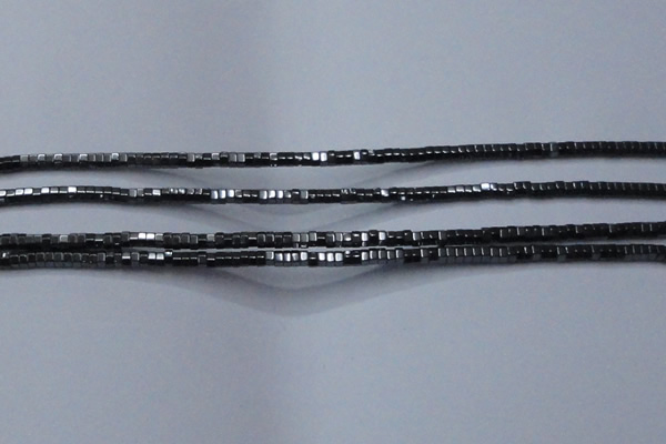 CHE820 15.5 inches 2*2mm hexagon hematite beads wholesale