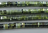 CHE828 15.5 inches 1*2mm hexagon plated hematite beads wholesale