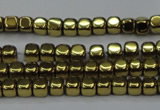 CHE856 15.5 inches 2*2mm dice platedhematite beads wholesale