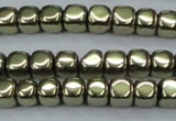 CHE875 15.5 inches 2*2mm dice plated hematite beads wholesale