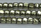 CHE876 15.5 inches 3*3mm dice plated hematite beads wholesale