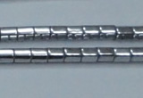 CHE886 15.5 inches 2*2mm faceted tube plated hematite beads wholesale