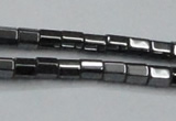 CHE895 15.5 inches 3*3mm faceted tube hematite beads wholesale