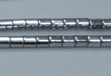 CHE896 15.5 inches 3*3mm faceted tube plated hematite beads wholesale