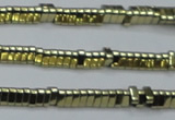 CHE920 15.5 inches 1*3mm triangle plated hematite beads wholesale