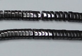 CHE927 15.5 inches 1*2*3mm oval hematite beads wholesale