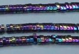 CHE933 15.5 inches 1*2*3mm oval plated hematite beads wholesale