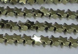 CHE937 15.5 inches 4mm star plated hematite beads wholesale