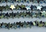 CHE941 15.5 inches 4mm star plated hematite beads wholesale