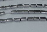 CHE954 15.5 inches 2*4mm cuboid plated hematite beads wholesale