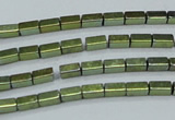 CHE957 15.5 inches 2*4mm cuboid plated hematite beads wholesale