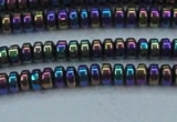 CHE963 15.5 inches 1.5*3mm rondelle plated hematite beads wholesale