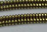 CHE964 15.5 inches 1.5*3mm rondelle plated hematite beads wholesale