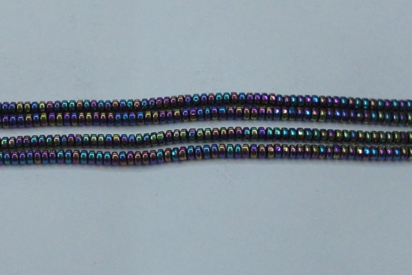 CHE969 15.5 inches 2*4mm rondelle plated hematite beads wholesale