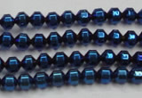 CHE977 15.5 inches 4*4mm plated hematite beads wholesale