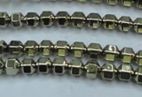 CHE982 15.5 inches 4*4mm plated hematite beads wholesale