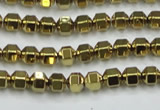 CHE983 15.5 inches 4*4mm plated hematite beads wholesale