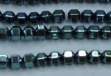 CHE986 15.5 inches 4*4mm plated hematite beads wholesale