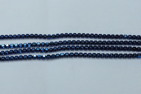 CHE987 15.5 inches 4*4mm plated hematite beads wholesale