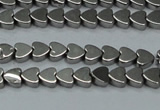 CHE991 15.5 inches 4*4mm heart plated hematite beads wholesale