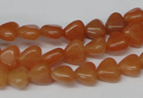 CHG02 15.5 inches 8*8mm heart red aventurine beads wholesale