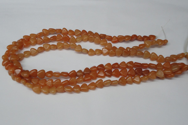 CHG02 15.5 inches 8*8mm heart red aventurine beads wholesale