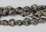 CHG03 15.5 inches 8*8mm heart dalmatian jasper beads wholesale