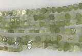 CHG116 15.5 inches 6mm flat heart New jade gemstone beads wholesale