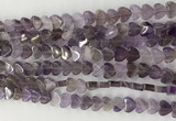 CHG118 15.5 inches 6mm flat heart fluorite gemstone beads wholesale