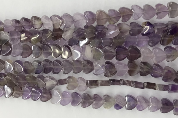 CHG118 15.5 inches 6mm flat heart fluorite gemstone beads wholesale