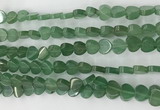 CHG124 15.5 inches 8mm flat heart green aventurine beads wholesale