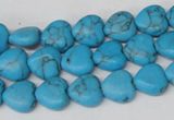 CHG15 15.5 inches 10*10mm heart turquoise gemstone beads wholesale