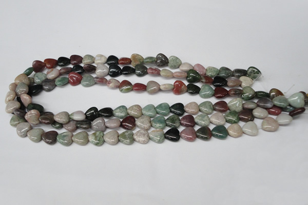 CHG17 15.5 inches 10*10mm heart Indian agate gemstone beads wholesale