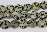 CHG19 15.5 inches 10*10mm heart dalmatian jasper beads wholesale