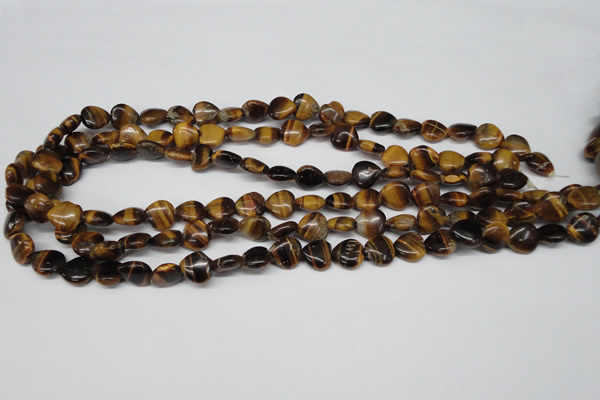 CHG20 15.5 inches 10*10mm heart yellow tiger eye beads wholesale