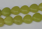 CHG33 15.5 inches 12*12mm heart olive jade gemstone beads wholesale