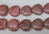 CHG42 15.5 inches 14*14mm heart rhodochrosite beads wholesale