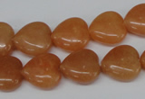 CHG47 15.5 inches 14*14mm heart red aventurine beads wholesale