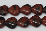 CHG51 15.5 inches 14*14mm heart mahogany obsidian beads wholesale