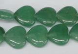 CHG55 15.5 inches 15*15mm heart green aventurine beads wholesale