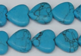 CHG63 15.5 inches 16*16mm heart turquoise beads wholesale