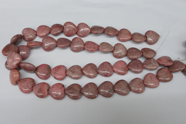 CHG71 15.5 inches 18*18mm heart rhodochrosite beads wholesale