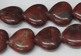 CHG73 15.5 inches 18*18mm heart brecciated jasper beads wholesale