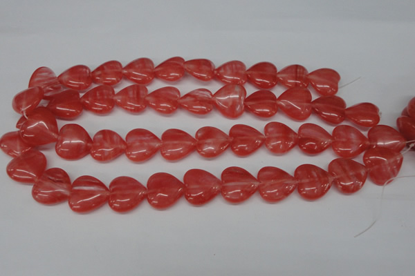 CHG74 15.5 inches 18*18mm heart cherry quartz beads wholesale