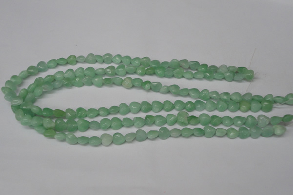 CHG90 15.5 inches 8*8mm faceted heart amazonite beads wholesale