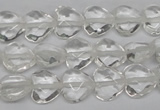 CHG92 15.5 inches 10*10mm faceted heart white crystal beads wholesale