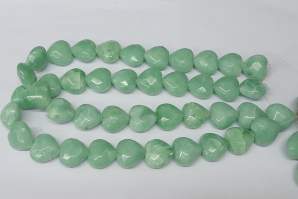 CHG95 15.5 inches 18*18mm faceted heart amazonite beads wholesale