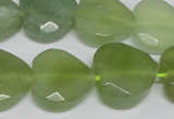 CHG96 15.5 inches 18*18mm faceted heart New jade beads wholesale